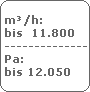 m�/h:
 bis  11.800
 -------------------------
 Pa:
 bis 12.050