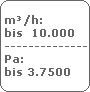 m�/h:
 bis  10.000
 -------------------------
 Pa:
 bis 3.7500