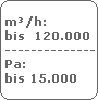 m�/h:
 bis  120.000
 -------------------------
 Pa:
 bis 15.000