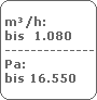 m�/h:
 bis  1.080
 -------------------------
 Pa:
 bis 16.550